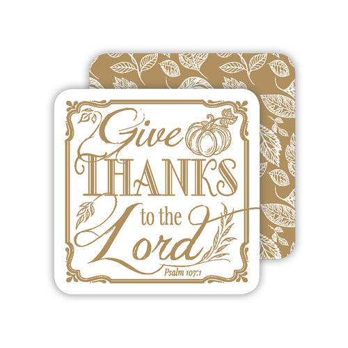 Give Thanks To The Lord Paper Coasters