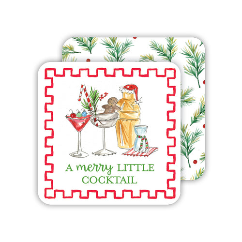 A Merry Little Christmas Holiday Cocktails Paper Coasters
