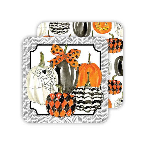 Handpainted Pumpkin Assortment Paper Coasters