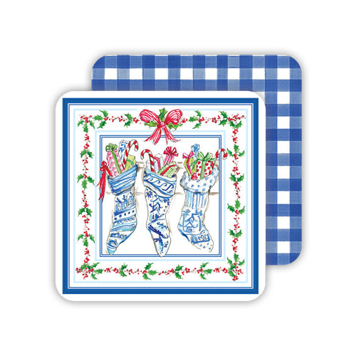 Chinoserie Stockings Paper Coasters