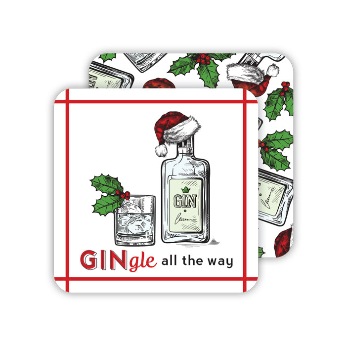 GINgle All The Way Paper Coasters