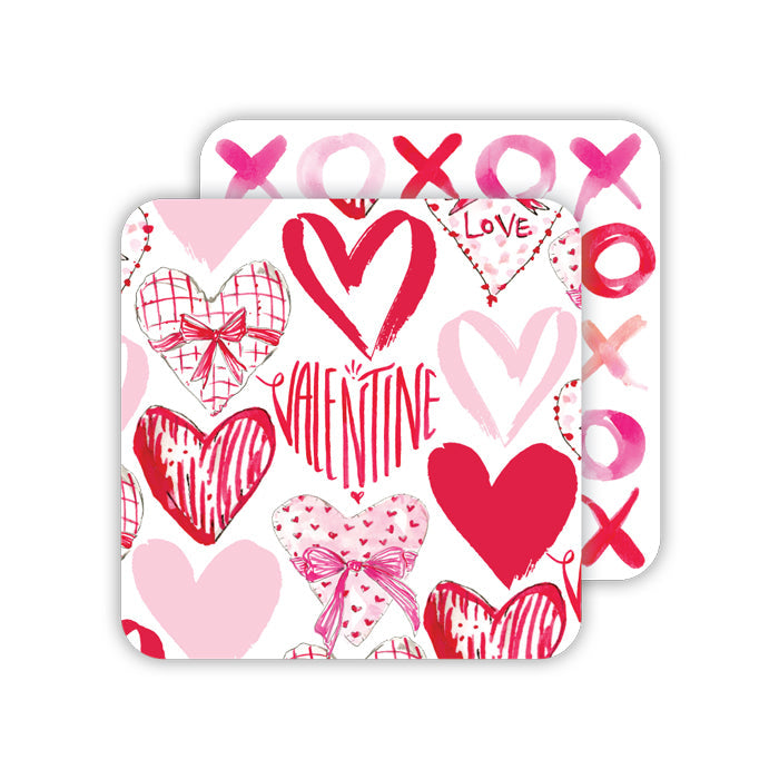 Multi Hearts Paper Coasters