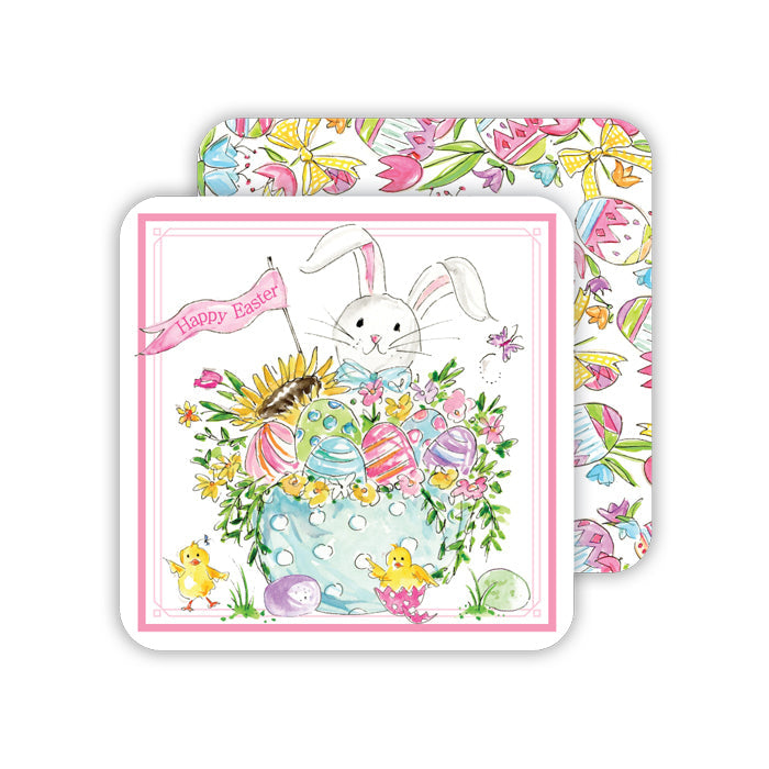 Easter Bunny & Eggs Paper Coasters