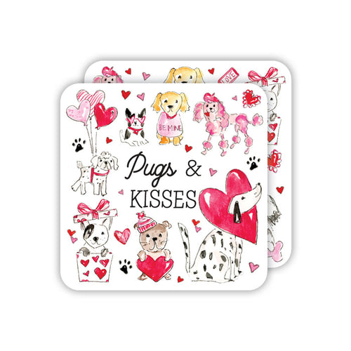 Valentine’s Dogs Paper Coasters