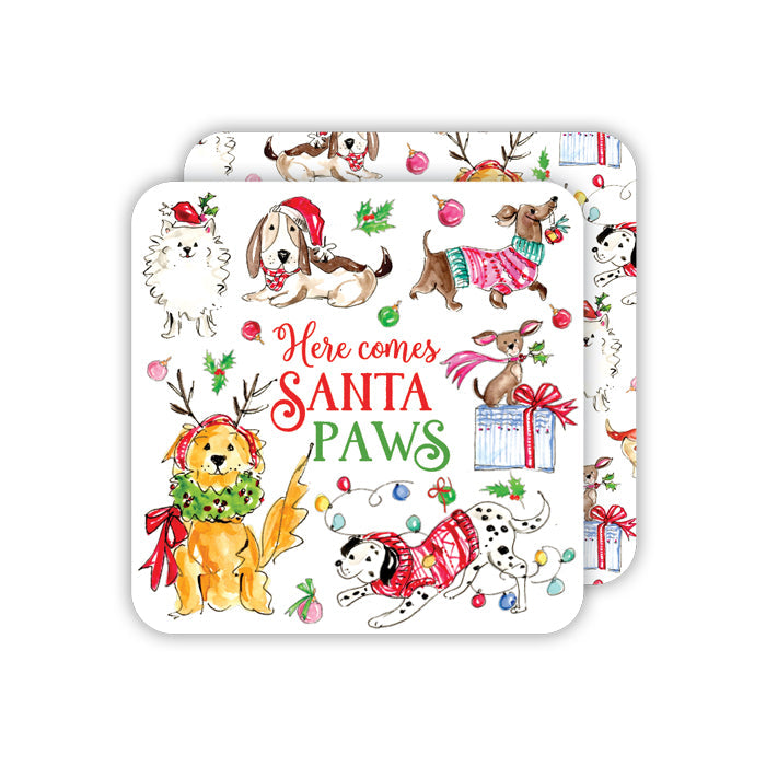 Christmas Dogs Paper Coasters