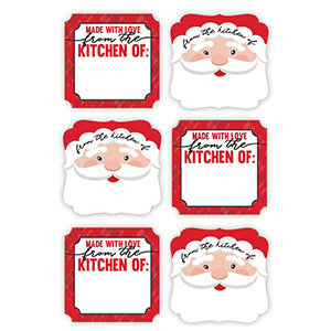 Santa Kitchen Die-Cut Stickers