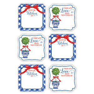 Christmas Topiary Kitchen Die-Cut Stickers