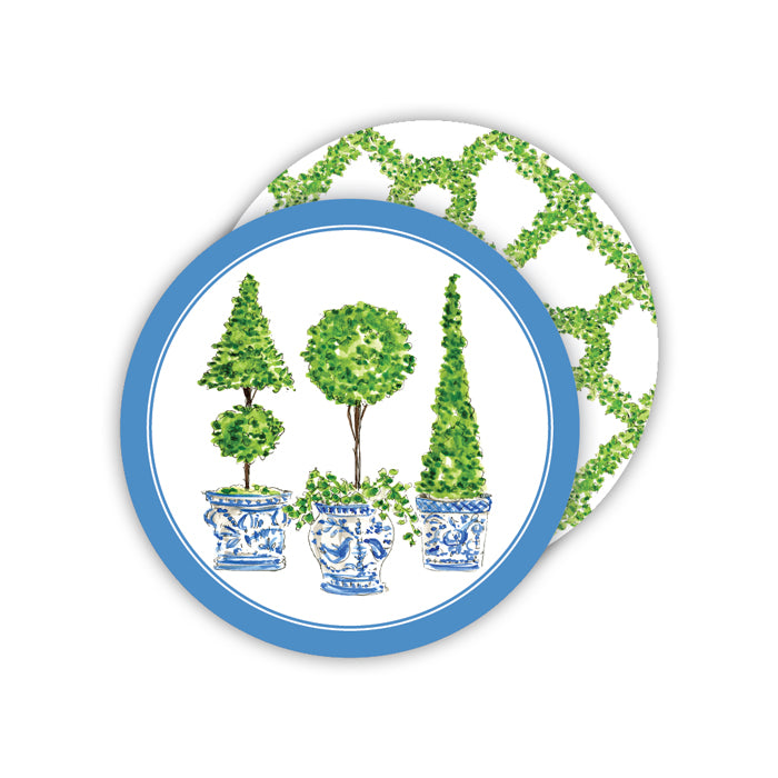 RosanneBeck Collections Ivy Topiary Paper Coasters - Thumbnail 2