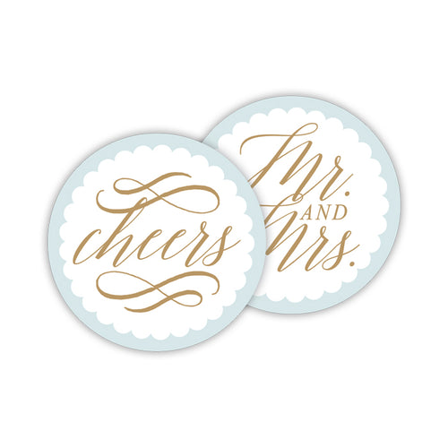 Cheers-Mr and Mrs Tiffany Paper Coasters