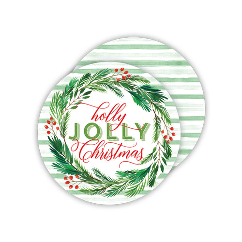 Holly Jolly Christmas Paper Coasters