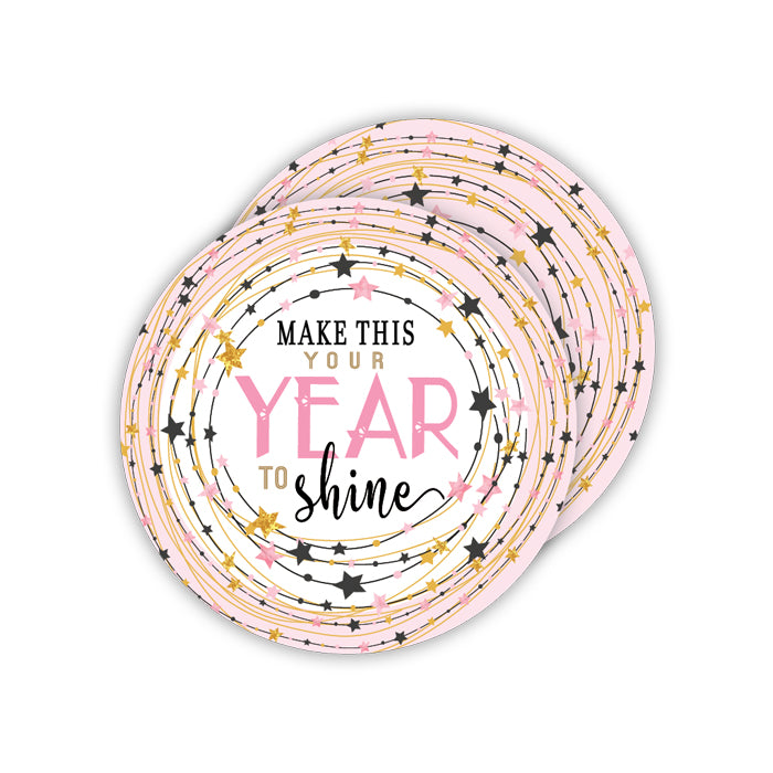 Make This Your Year To Shine Paper Coasters