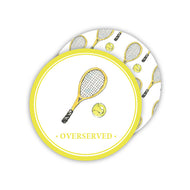 Overserved Tennis Paper Coasters
