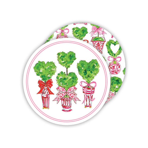 Valentine’s Boxwood Paper Coasters