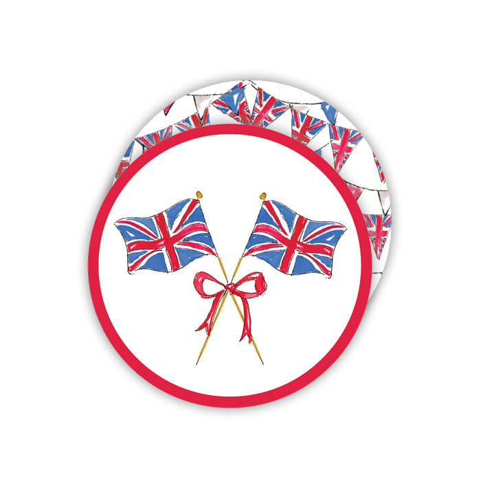 QEII British Flags Paper Coasters