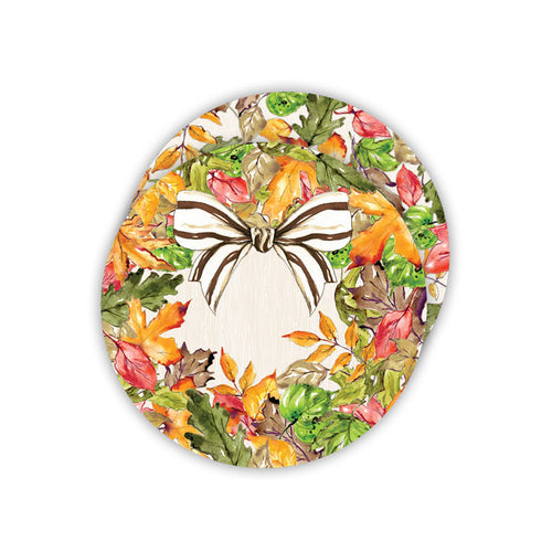 Fall Leaves Wreath Paper Coasters