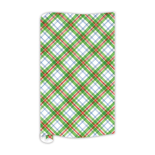 Red and Green Christmas Plaid Wrapping Paper