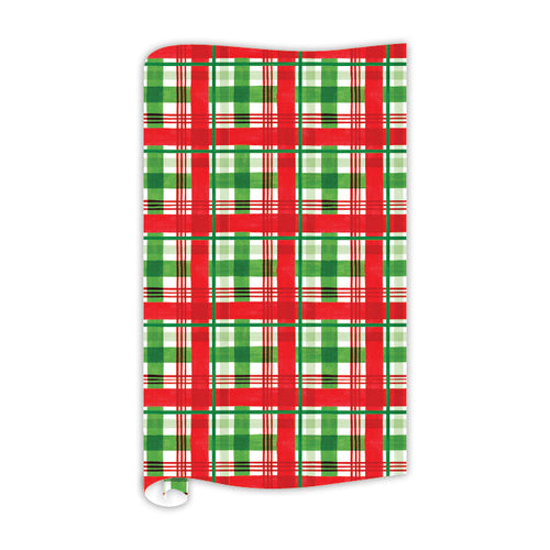 Holiday Red and Green Plaid Wrapping Paper