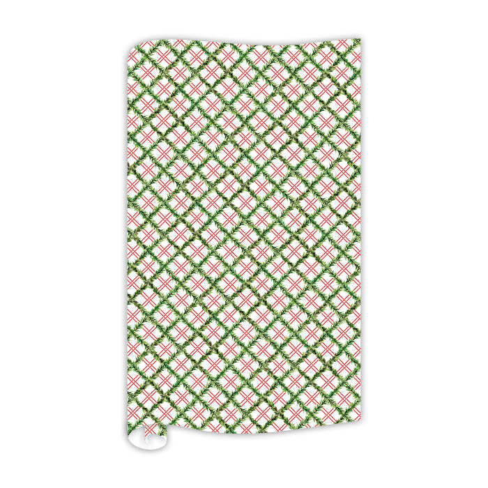 Garland & Red Plaid Gift Wrap