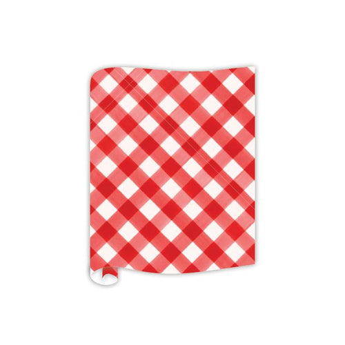 Watercolor Red Buffalo Check Table Runner