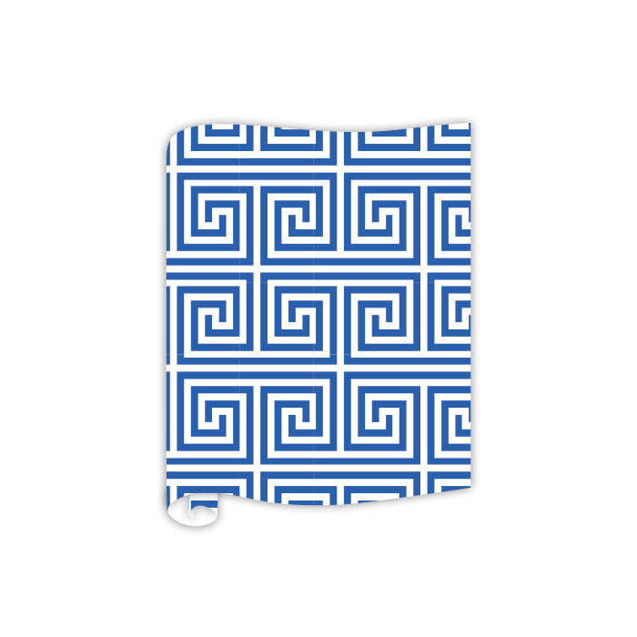 Blue Greek Key Table Runner