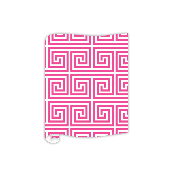 Greek Key Hot Pink Table Runner