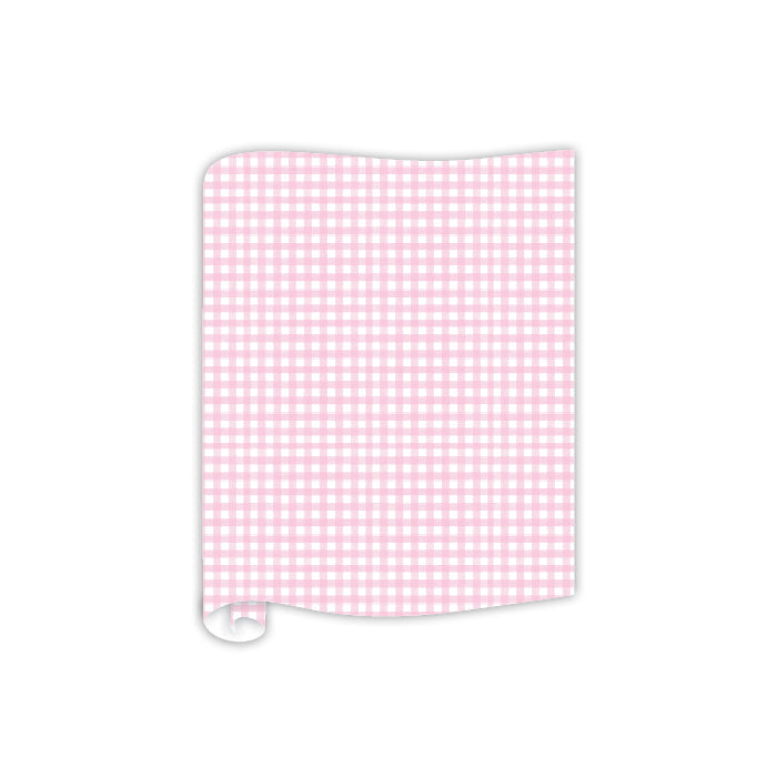 Pink Gingham Pattern Table Runner
