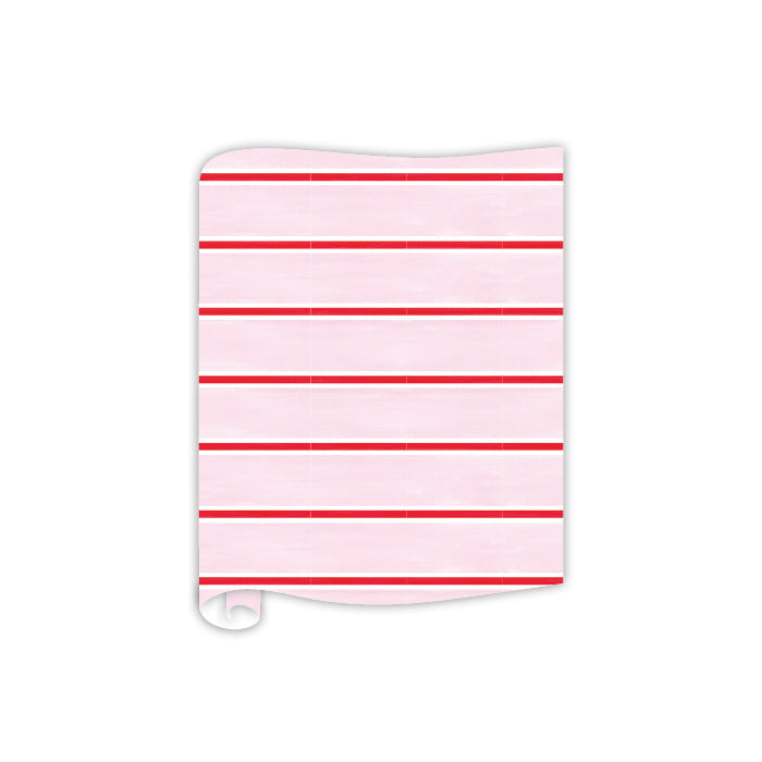 Pink, White & Red Stripe Pattern Table Runner