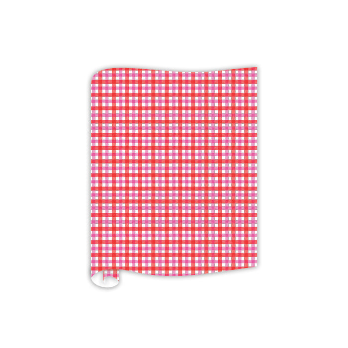 Pink & Red Gingham Table Runner