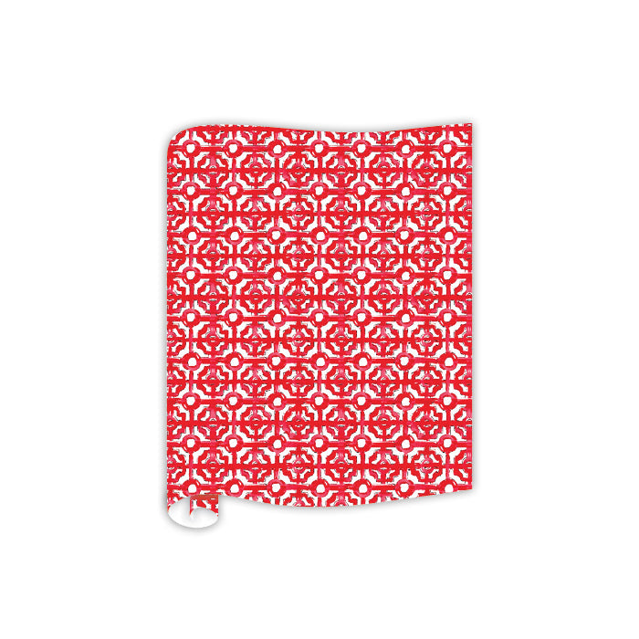 Red Chippendale Table Runner