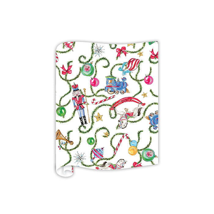 Traditional Christmas Toys Table Runner
