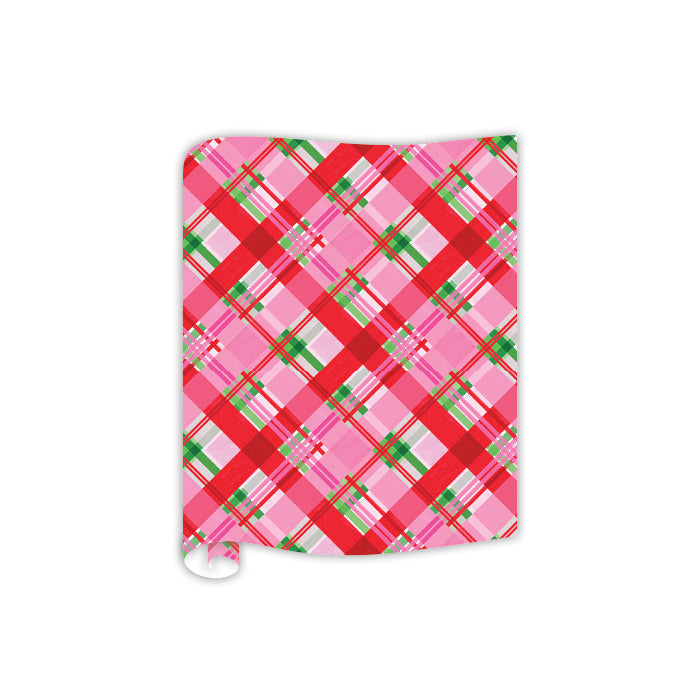 Pink Plaid Table Runner