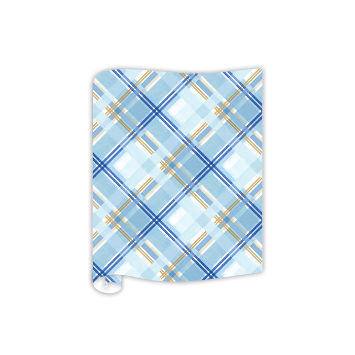 Blue Plaid Table Runner