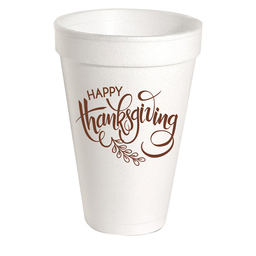 Happy Thanksgiving Styrofoam Cup