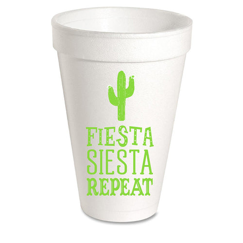 Fiesta Siesta Repeat Styrofoam Cup
