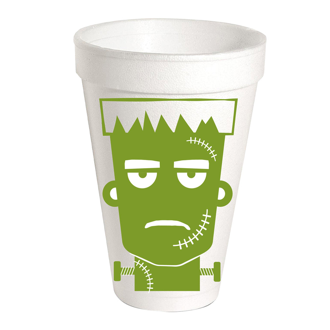 Frankenstein Styrofoam Cups