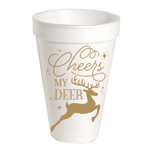Cheers My Deer Styrofoam Cups