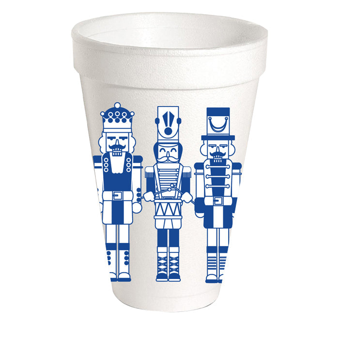 Blue Nutcrackers Styrofoam Cups