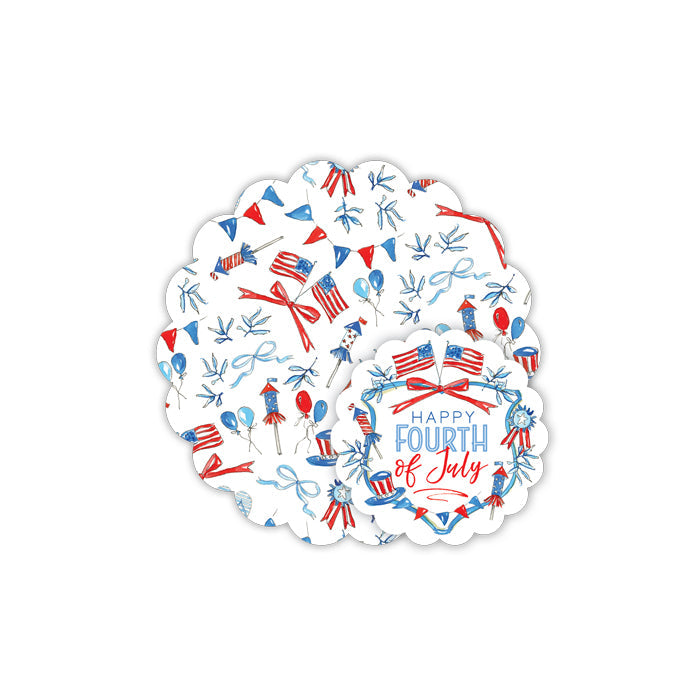 4th of July Icons Doily Set
