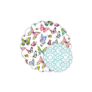 Turquoise Bamboo Trellis & Butterfly Assortment Doily Set