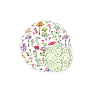 Green Bamboo Trellis & Mushroom Assortment Doily Set