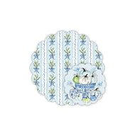 Blue Chinoiserie Pumpkins Doily Set