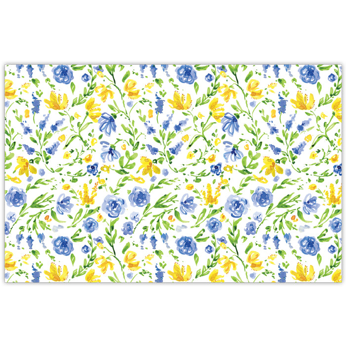 Blue and Yellow Floral Placemats – RosanneBECK Collections