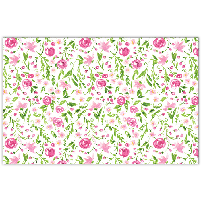 Green and Pink Floral Placemats