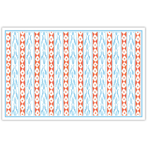 Two Orange and Blue Design Placemats