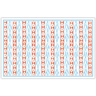 Two Orange and Blue Design Placemats