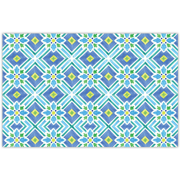 Handpainted Tiles Blue and Green Placemats