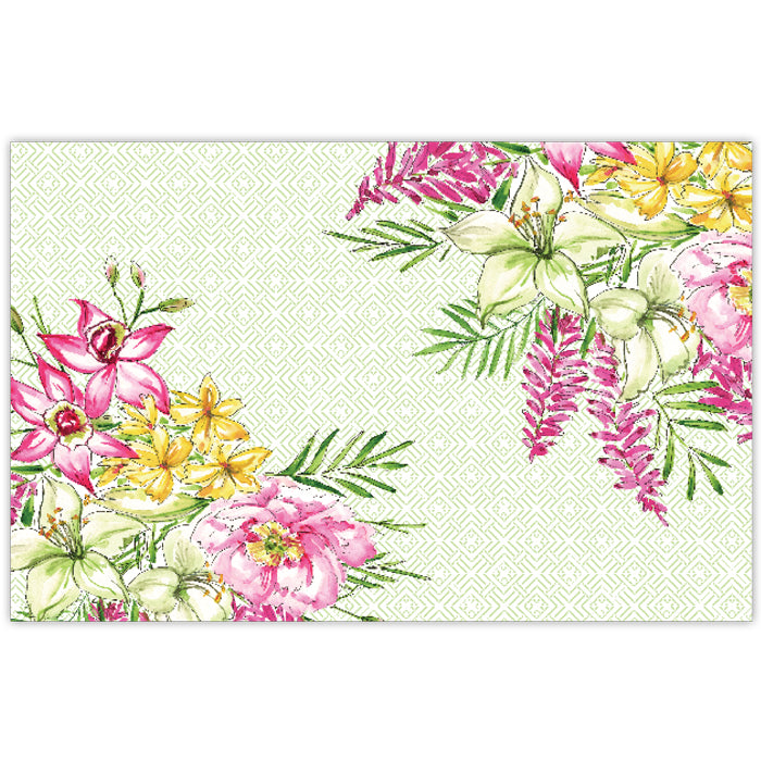 Handpainted Lillies and Peonies Placemats