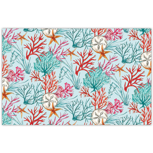Handpainted Shells and Corals Placemats
