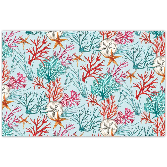 Handpainted Shells and Corals Placemats