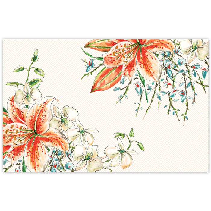 Handpainted Tiger Lillies Placemats